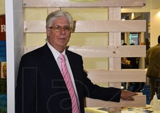 Il Presidente di Alma Seges, Aristide Valente. L'azienda esponeva all'interno dello stand regionale della Campania.