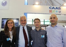 Nello stand del CAAB (Centro Agro Alimentare di Bologna) Renata Russo, Duccio Caccioni, Marco Vetrano e Gianmarco De Biase.