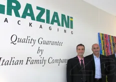 "I materiali della Graziani Packaging sono "a qualita' garantita dalla azienda italiana a conduzione familiare". Da sinistra i fratelli Stefano, Roberto e Maurizio."