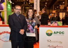Rosario Ferrara, direttore APOC, insieme all'imprenditrice Teresa Diomede (Racemus).