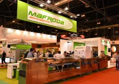 Stand MAF RODA Agrobotic. Il Gruppo MAF RODA e' specializzato nella progettazione e la fabbricazione di sistemi di selezione, imballaggio, lavaggio, confezionamento e pallettizzazione di ogni tipo di ortofrutticolo.