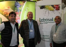 Werner Spitaler, Thomas Lietz e Antonio Benini in rappresentanza di Lebosol (concimi e fertilizzanti).