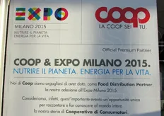 Coop collabora con Expo Milano 2015 per progettare e gestire il Supermercato del Futuro, nell'ambito dell'Area Tematica del Future Food District in qualita' di Official Food Distribution Premium Partner.