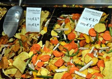 "Troviamo anche qui le "patatine" di verdure disidratate."