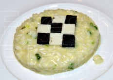 Risotto con asparagi di Badoere IGP, scacchiera con verde di Montegalda e tartufo estivo.