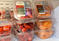 "Inoltre, nell'occasione Fresco Senso ha esposto la nuova gamma di qualita' top "Cuori di Frutta", costituita da referenze stagionali mono-frutto realizzate con sei eccellenze frutticole a denominazione protetta, tra cui fragola, melone (Mantovano IGP), nettarine, kiwi (di Latina IGP), arancia (di Ribera DOP) e caco-mela."