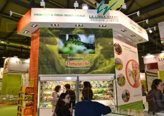 Lo stand de La Linea Verde, proprietaria del noto marchio di prodotti freschi pronti all'uso Dimmidisi'.