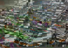 Linee di lavorazione viste dall'alto.