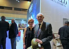 "Jose' Vercher, conosciuto come "Pepe Bollo", e sua moglie. Vercher e' direttore generale della Bollo International Fruits, una delle piu' importanti realta' spagnole per la produzione e commercializzazione di agrumi e meloni premium."