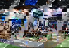 Lo stand di VOG, Consorzio delle cooperative ortofrutticole dell'Alto Adige, che quest'anno a Madrid ha festeggiato i 20 anni del brand Marlene.