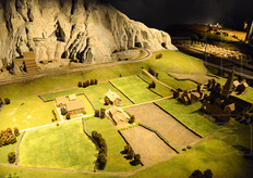 Agricoltura e paesaggio in un plastico nel Padiglione Zero.