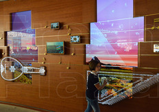 Installazioni musicali interattive nel Padiglione dell'Azerbaijan.