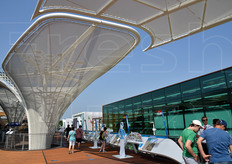 La passeggiata sul tetto del padiglione della Germania.