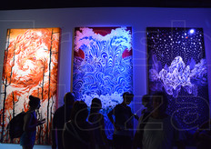 Raffigurazioni tipiche delle stampe giapponesi rivisitate in chiave moderna.