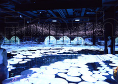 "La superficie espositiva del Padiglione era di circa 4.170 mq, una delle piu' grandi fra tutti i Paesi partecipanti. In foto, una delle sale-evento del Giappone, il quale ha proposto un viaggio nella "Diversita' armoniosa", tema scelto per la presenza giapponese a Expo."