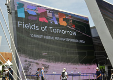 Il Padiglione di Israele, sviluppato su di un'area complessiva di 2.369 metri quadri.