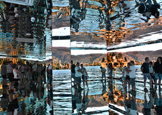 Giochi di specchi nelle sale di Palazzo Italia.