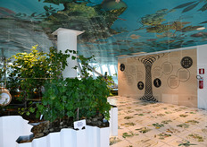 "La sala di palazzo Italia intitolata "La Potenza del Futuro", raccontata attraverso un Vivaio di 21 piante rappresentative delle varie Regioni."