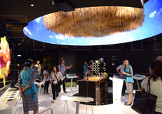 Le sale del Padiglione del Kazakistan erano suddivise in sei tappe: la scienza agronomica kazaka, le risorse naturali, l'uso dell'acqua, le nuove tecniche agricole sostenibili e l'acquacoltura.