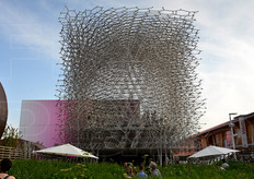 Il Padiglione britannico, ispirato a un alveare.