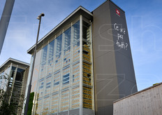 "Le "torri" del Padiglione svizzero viste dall'esterno."