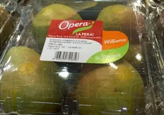 Uno dei packaging per le pere Opera, in questo caso Williams.