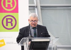 Duccio Campagnoli, presidente di BolognaFiere, durante il convegno d'apertura di Marca 2015, mercoledi' 13 gennaio.