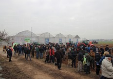 Il pubblico alla giornata d'apertura dell'edizione 2016 di orticoltura Tecnica in Campo, mercoledi' 27 gennaio.