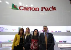 Lo staff commerciale di Carton Pack. Da sinistra: Antonella Murgese, Barbara Serino, Agata Costanzo e Massimo Tumidei.