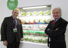 Rosario Rago, direttore commerciale della OP omonima, insieme all'ambasciatore Francesco Caruso, consigliere del presidente relazioni internazionali e Unesco.