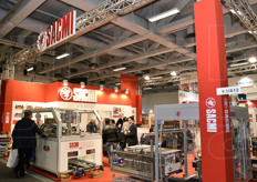 Lo stand dell'azienda metalmeccanica SACMI (Societa' Anonima Cooperativa Meccanici Imola).