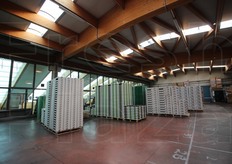 La zona di preparazione degli imballaggi per il confezionamento.