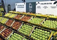 Lo stand Fai (Firmato agricoltori italiani) a cura di Coldiretti.