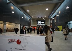 All'ingresso della fiera.