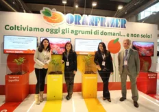 Il team Oranfrizer al Cibus. Da sinistra a destra Annalisa Alba (commerciale estero), Katia La Spina (commerciale Italia), Sara Grasso (export manager) e Salvo Laudani (direttore Marketing).