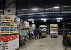 Ancora un momento delle operazioni di carico. In questi primi 50 giorni di attivita' sono stati movimentati 25mila pallet.