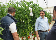 Un momento della visita con Giovanni Migliorisi.