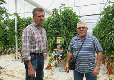 Un momento della visita con Piero Arrigoni.