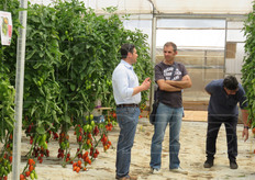 Un momento della visita con Giovanni Migliorisi.