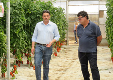 Un momento della visita con Giovanni Migliorisi.