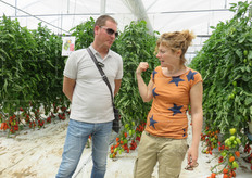 Un momento della visita con Simona Toloni.