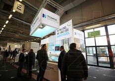 Nello stand della Tomra, uno dei big in fatto di selezionatrici ottiche nel settore del frozen.