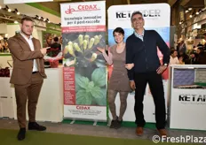 A destra nella foto Michele Sardo di Xeda Francia insieme a Elisa Penna e un collega.