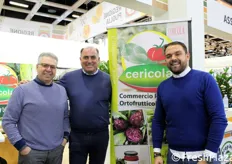 Al terzo giorno di fiera, ancora sorridenti Rino Fioretti (responsabile vendite), Michele Cericola (titolare) e Vito Cifarelli (sales & marketing manager) dell'azienda Cericola di Ordona (FG).