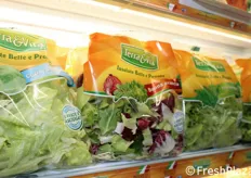 La societa' propone un assortimento completo di insalatine e prodotti ortofrutticoli pronti all'uso.