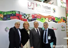 Collettiva Unaproa. Da sinistra: Melven Bosca, Lorena D'Annunzio, Antonio Schiavelli (presidente) e Gabriele Russo.