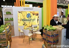 Lo stand dell'azienda Ginafruit (Ecuador)