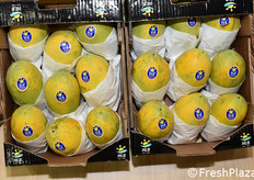 Papaya nello stand della compagnia tedesca HLB Tropical Food