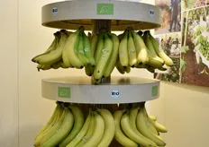 Banane bio nello stand della compagnia tedesca Lehmann Nature