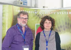 Ivo Secchi e Flavia Succi di Agrofresh a fruttinfiore per presentare le tecnologie di conservazione degli ortofrutticoli, in particolare la tecnologia RipeLock (TM) applicata sulle banane.